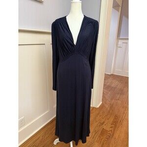 Boden Dress Womens US 12 Navy Blue Long Sleeve Jersey Dress EUC